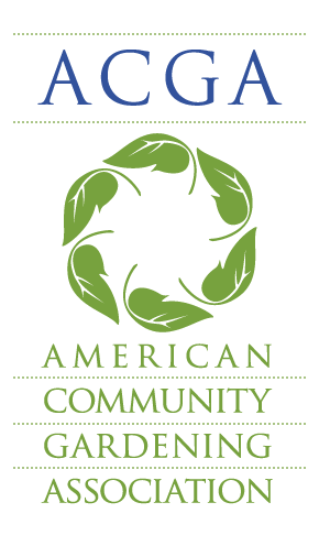 The organization logo for American Community Gardening Association Here
