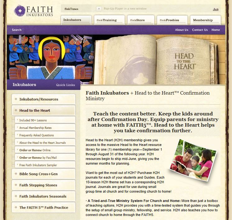 web resource Head to Heart Confirmation Curriculum Here