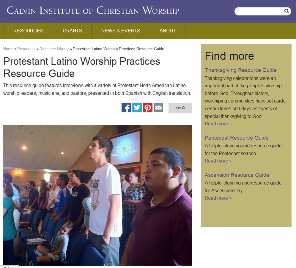 article Protestant Latino Worship Practices Resource Guide Here