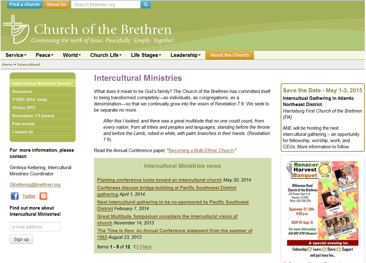 web resource Intercultural Ministries Here