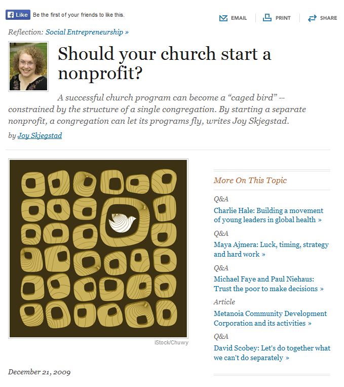 article Should Your Church Start a Nonprofit? Here