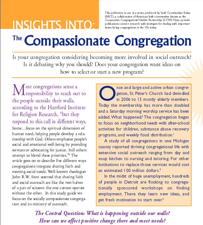 article Insights Into: The Compassionate Congregation Here