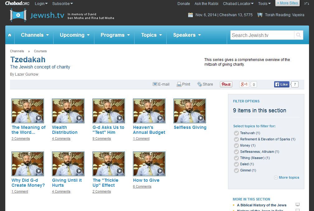 media Tzedakah: The Jewish Concept of Charity Here