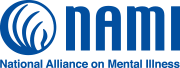 The organization logo for National Alliance on Mental Illness (NAMI) Here